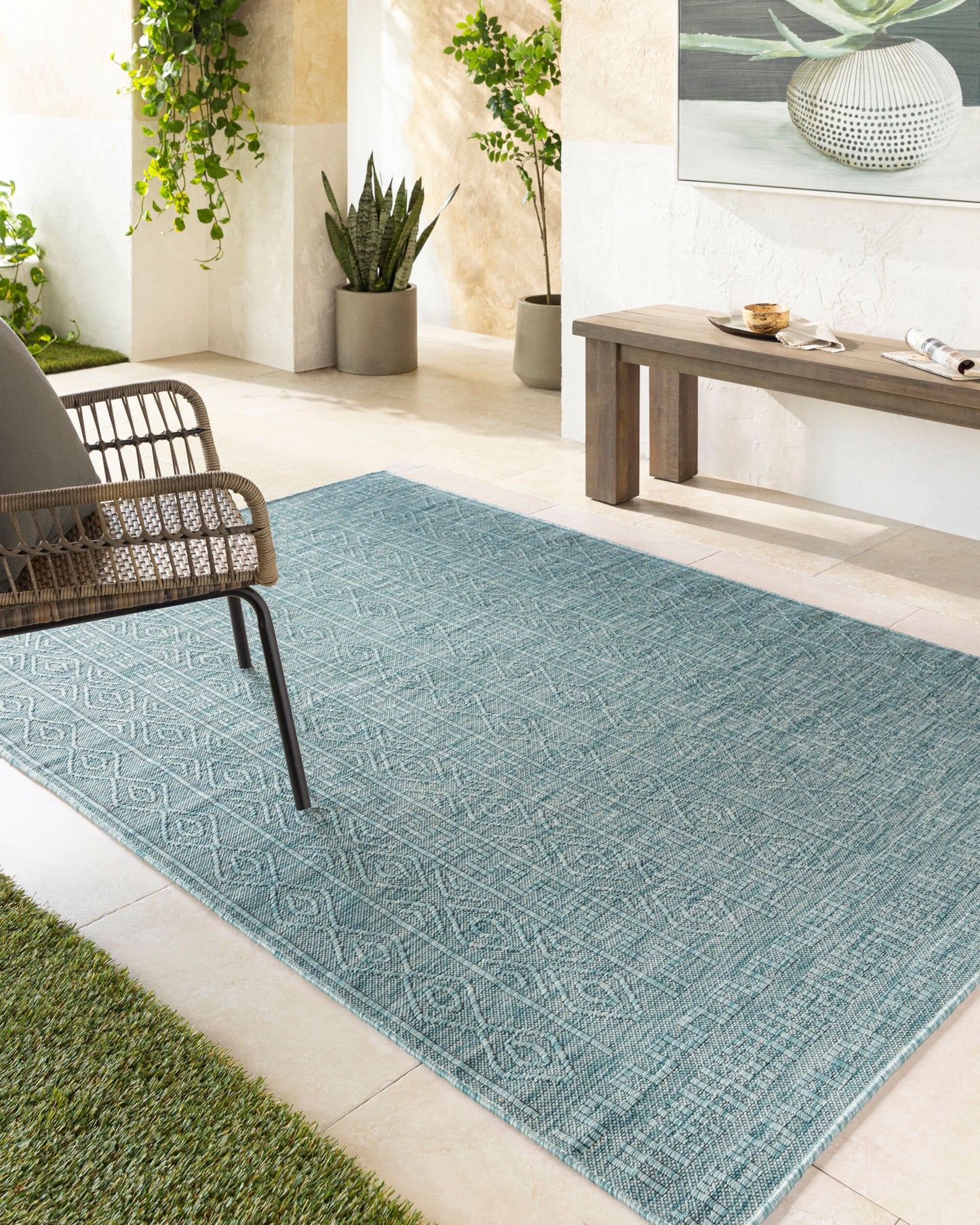 Terrace TRC-2308 9' x 12' Machine Woven Indoor/Outdoor Area Rug