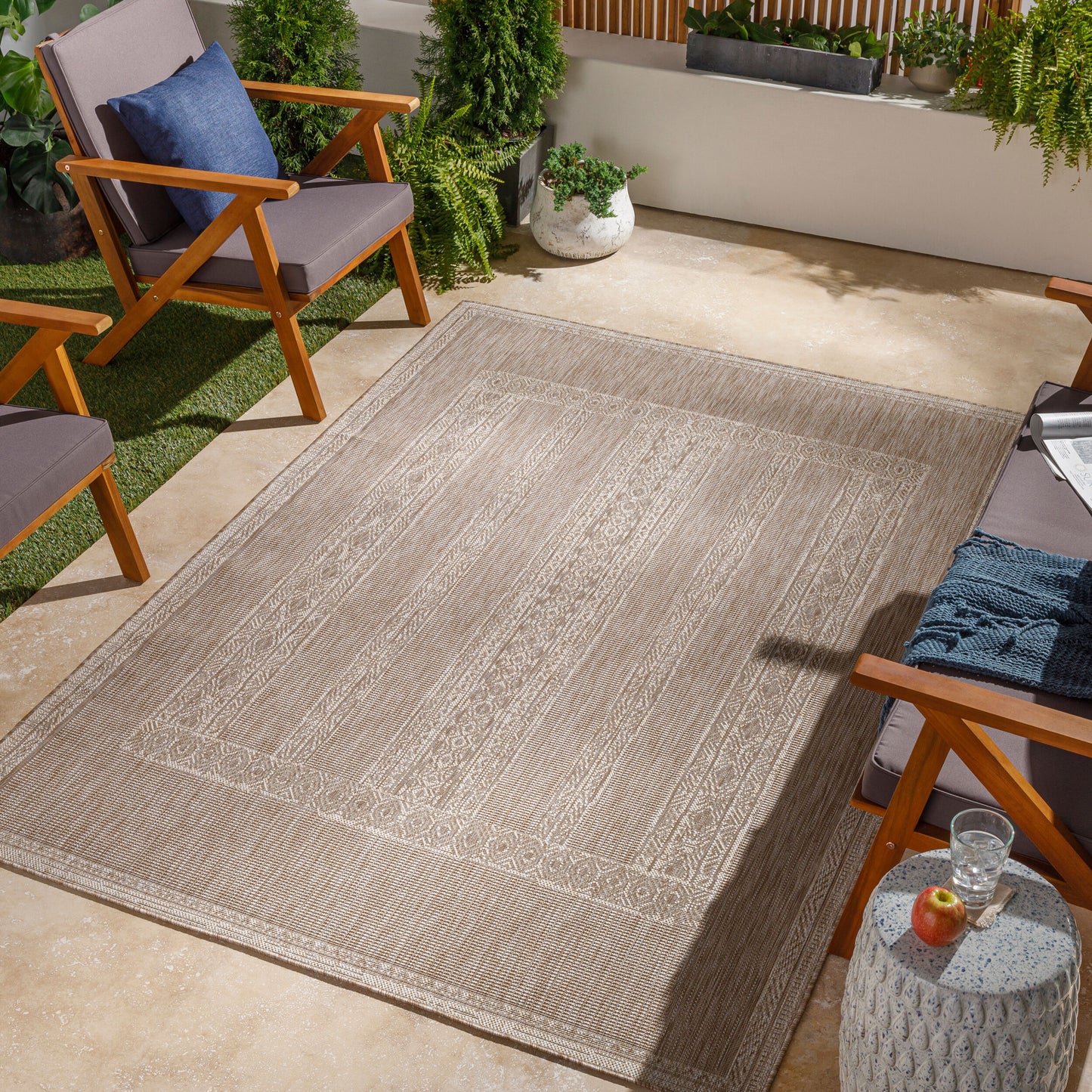 Tuareg TRG-2300 9' x 12' Machine Woven Indoor/Outdoor Area Rug