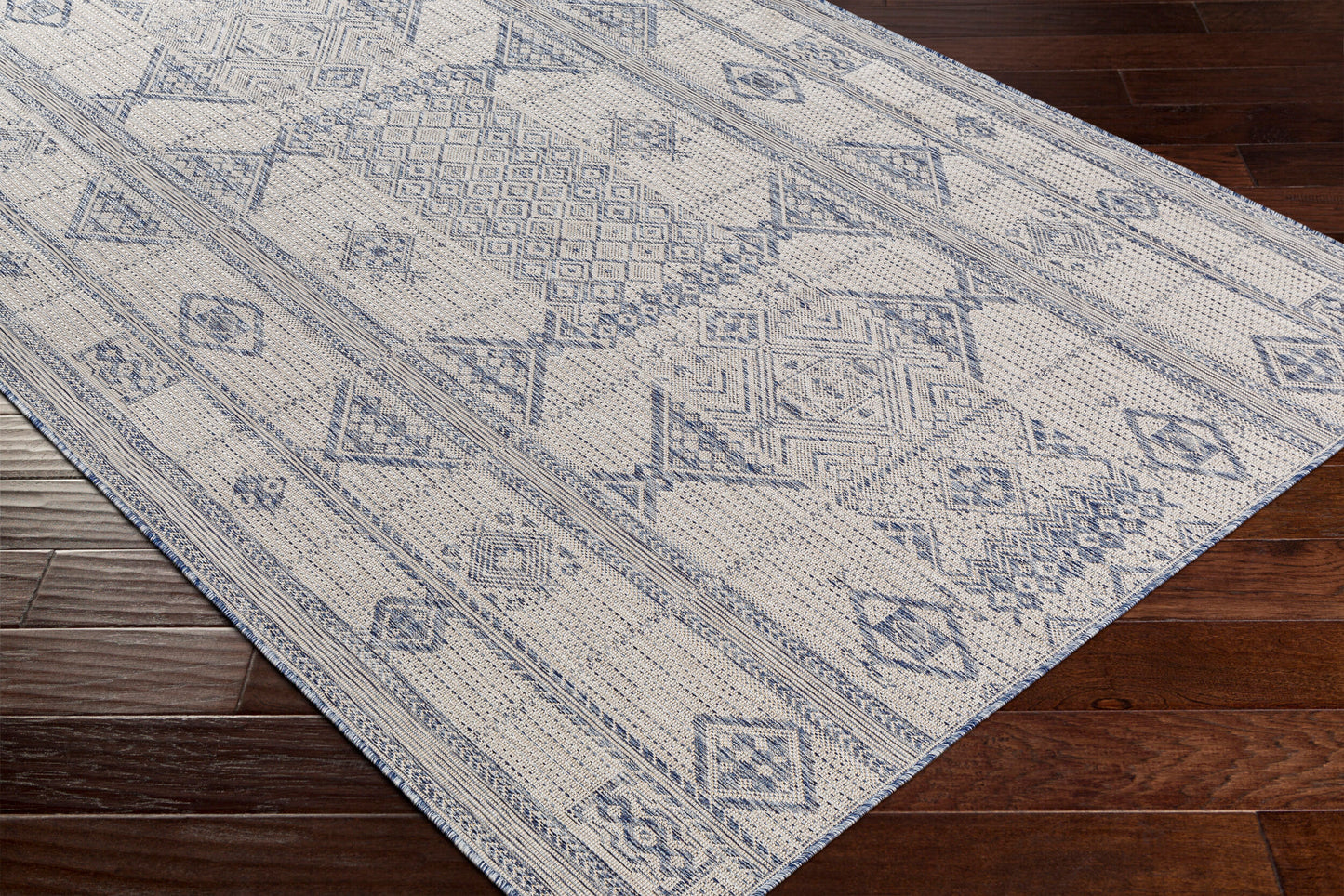 Alfombra Tuareg TRG-2306 de 2,44 m x 3,05 m, tejida a máquina, para interior y exterior