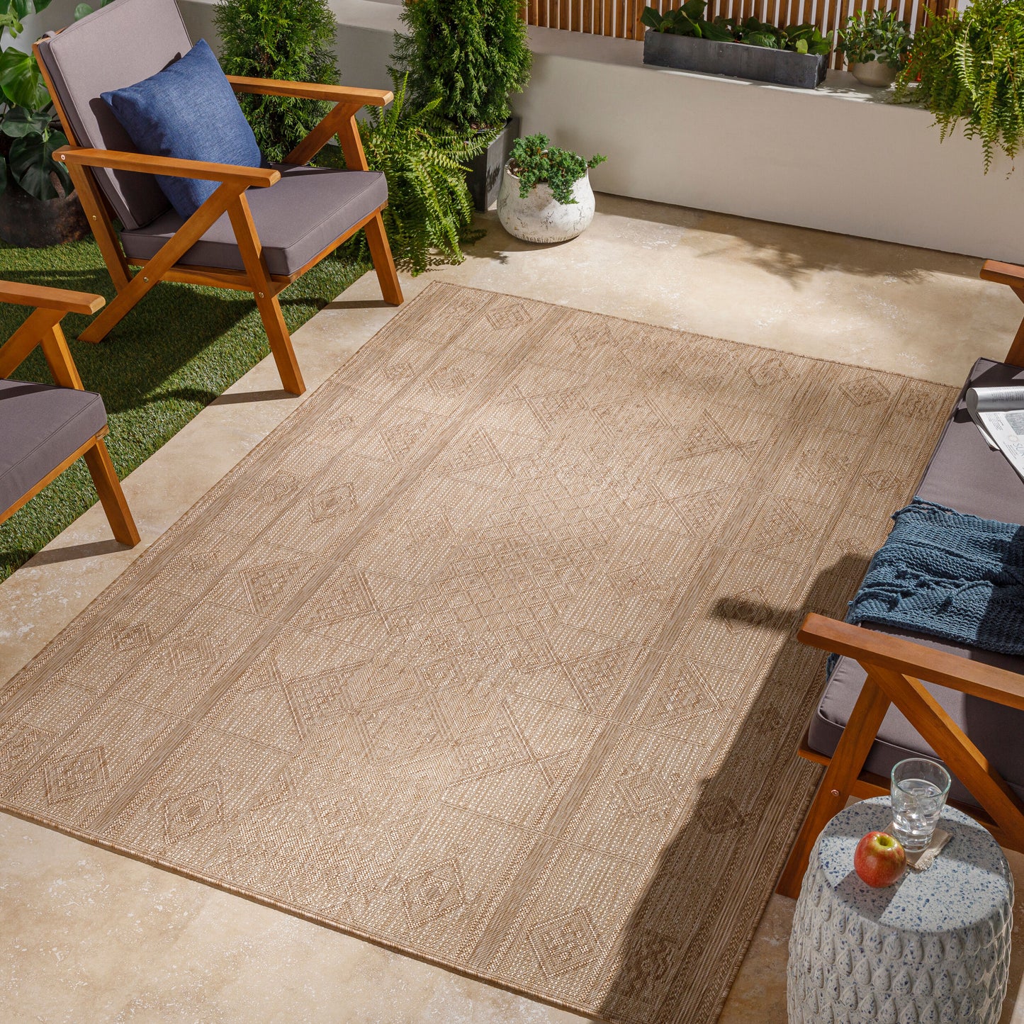 Tuareg TRG-2307 6' x 9' Machine Woven Indoor/Outdoor Area Rug