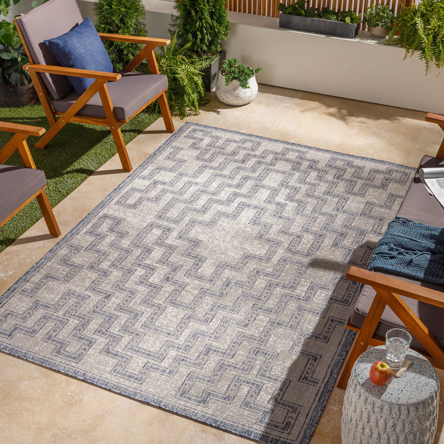 Tuareg TRG-2314 6' x 9' Machine Woven Indoor/Outdoor Area Rug