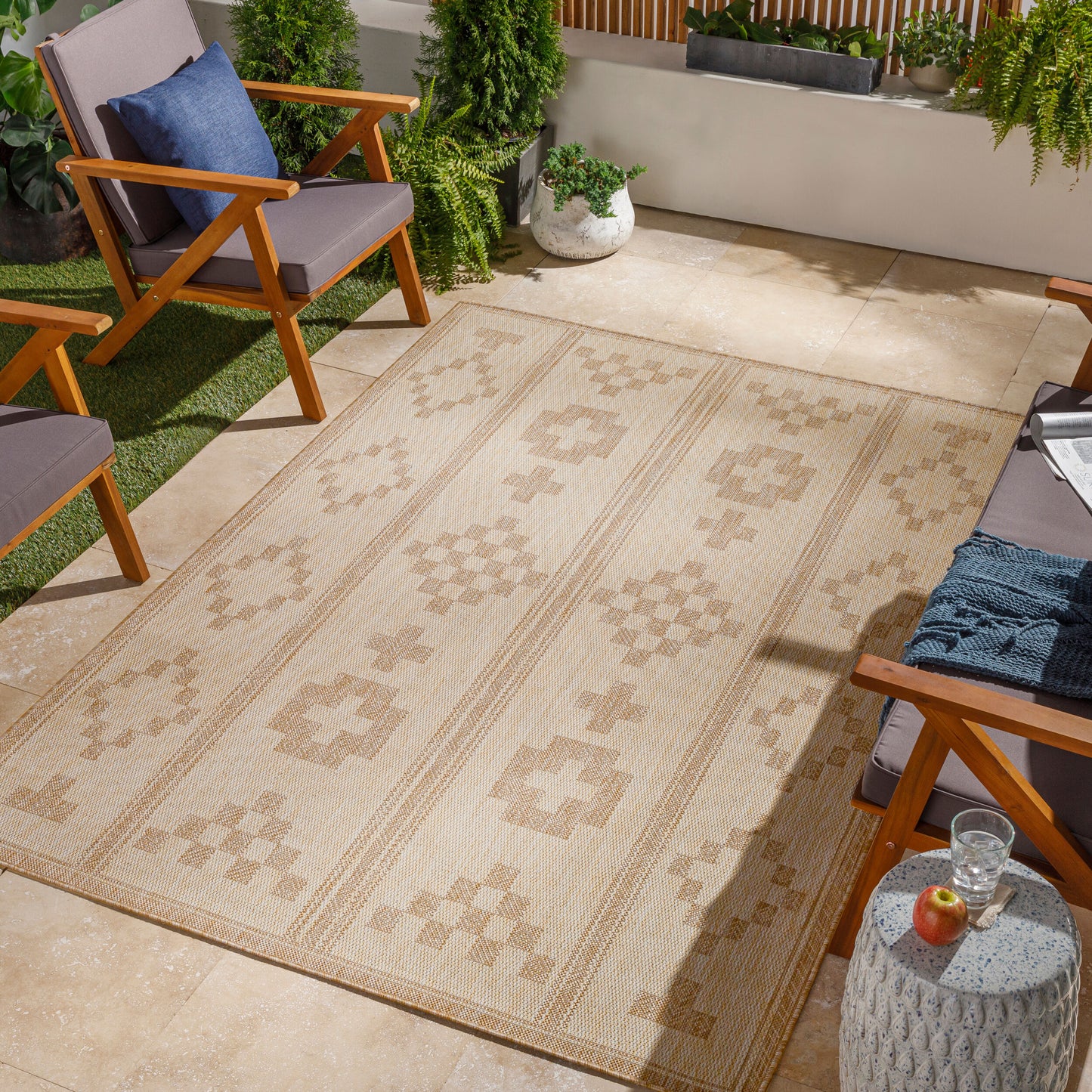 Tuareg TRG-2319 9' x 12' Machine Woven Indoor/Outdoor Area Rug