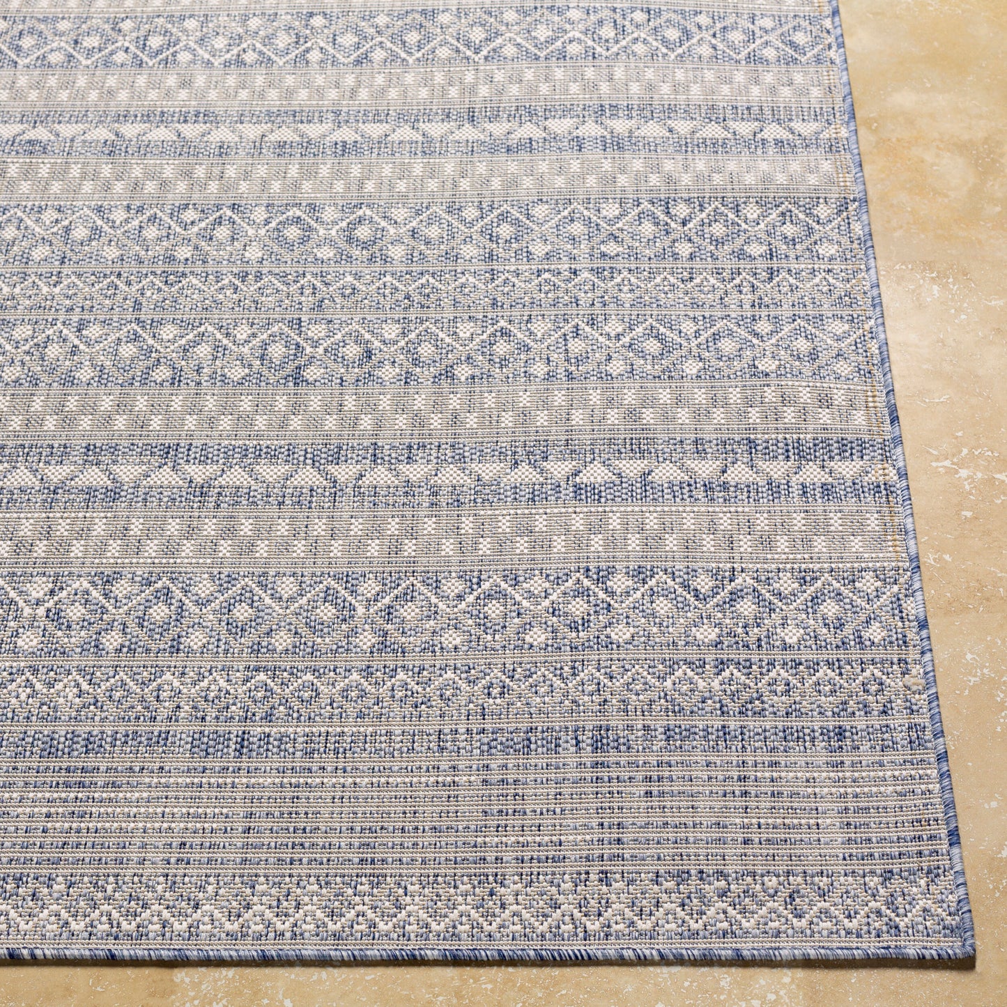 Alfombra Tuareg TRG-2329 de 1,52 m x 2,13 m, tejida a máquina, para interior y exterior