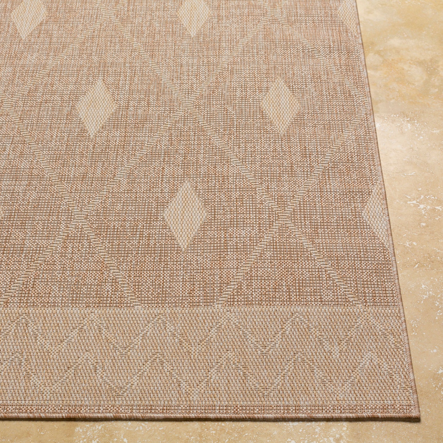 Alfombra Tuareg TRG-2335 de 2,7 x 3,6 m, tejida a máquina, para interior y exterior