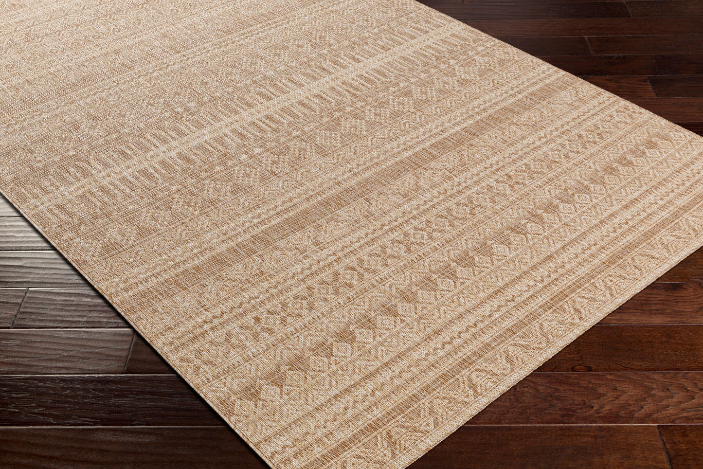 Alfombra Tuareg TRG-2339 de 2,7 x 3,6 m, tejida a máquina, para interior y exterior