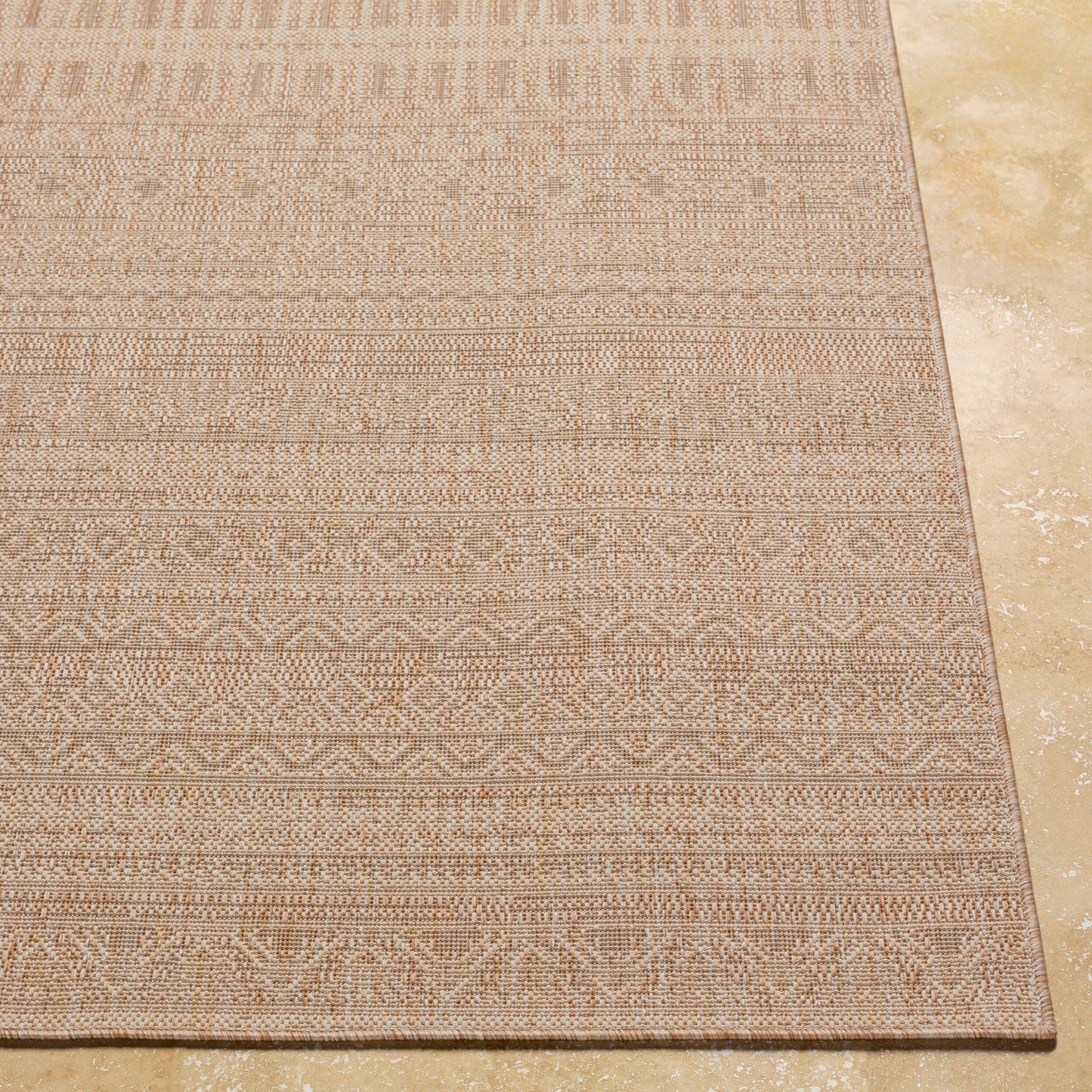 Alfombra Tuareg TRG-2339 de 2,7 x 3,6 m, tejida a máquina, para interior y exterior