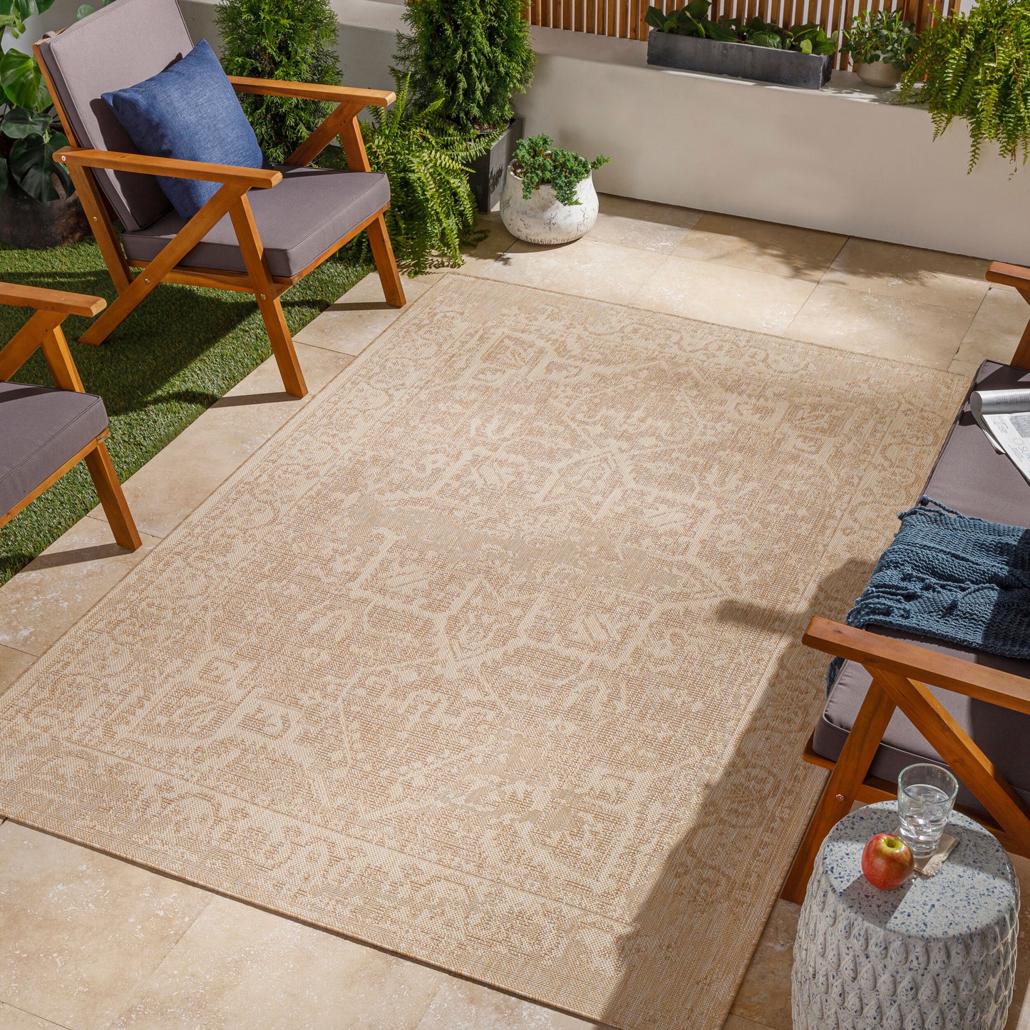 Tuareg TRG-2347 6' x 9' Machine Woven Indoor/Outdoor Area Rug