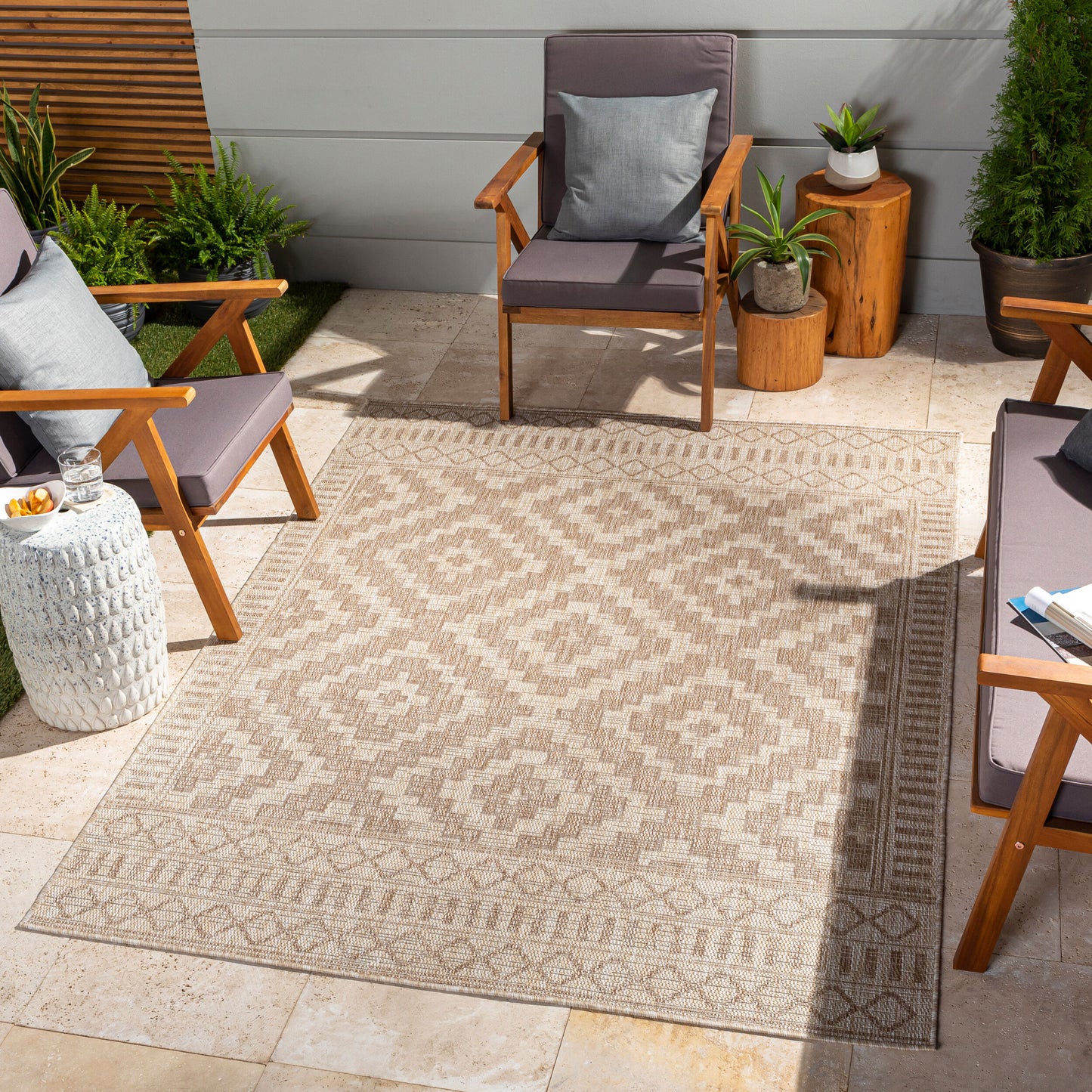 Tuareg TRG-2351 6' x 9' Machine Woven Indoor/Outdoor Area Rug