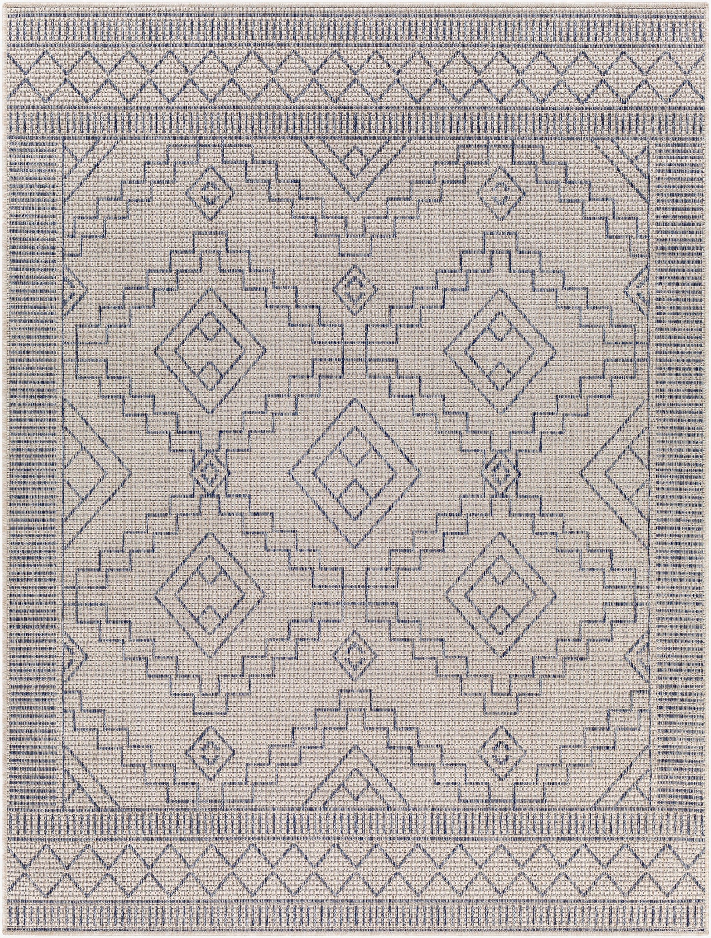 Alfombra Tuareg TRG-2356 de 1,52 m x 2,13 m, tejida a máquina, para interior y exterior