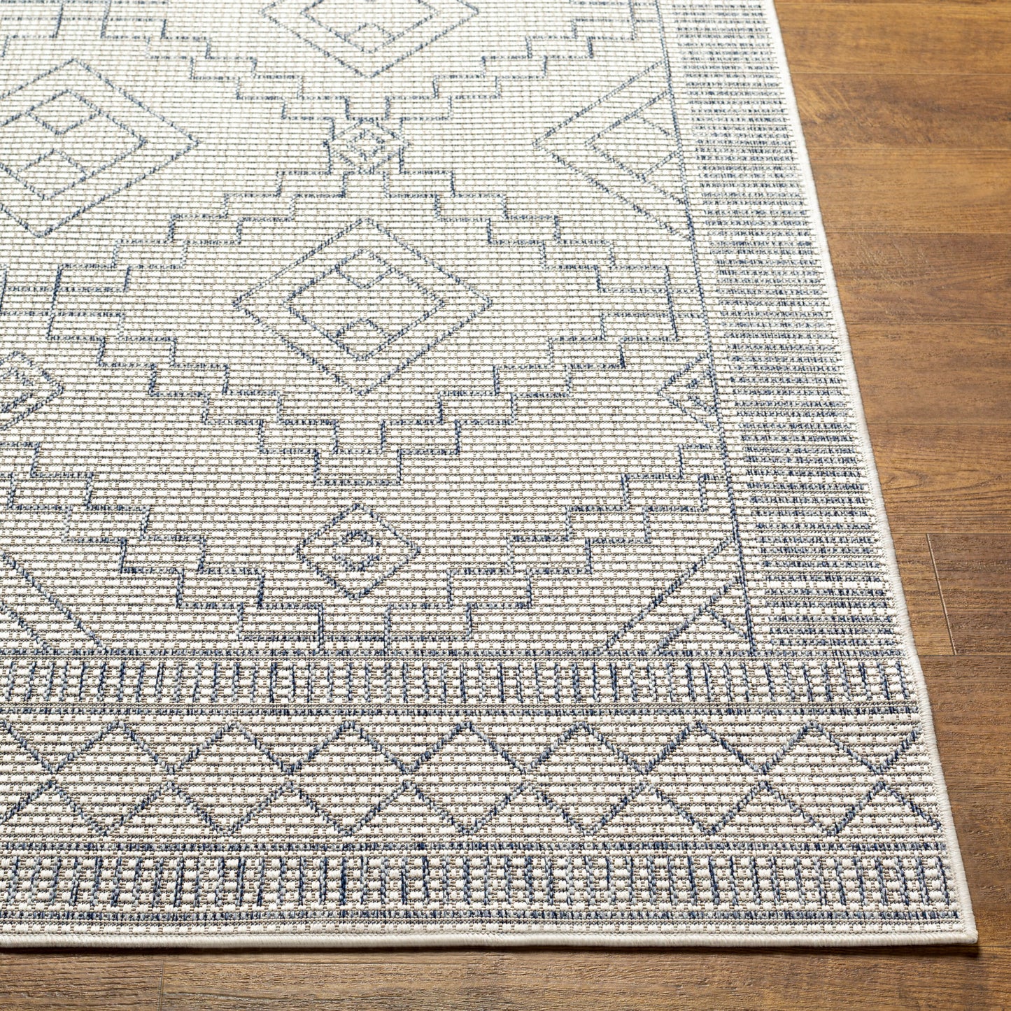 Alfombra Tuareg TRG-2356 de 1,52 m x 2,13 m, tejida a máquina, para interior y exterior