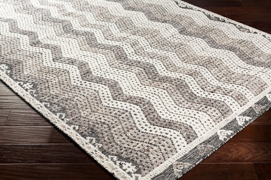 Alfombra decorativa de lana hecha a mano Tunus TUN-2302 de 2' x 3'