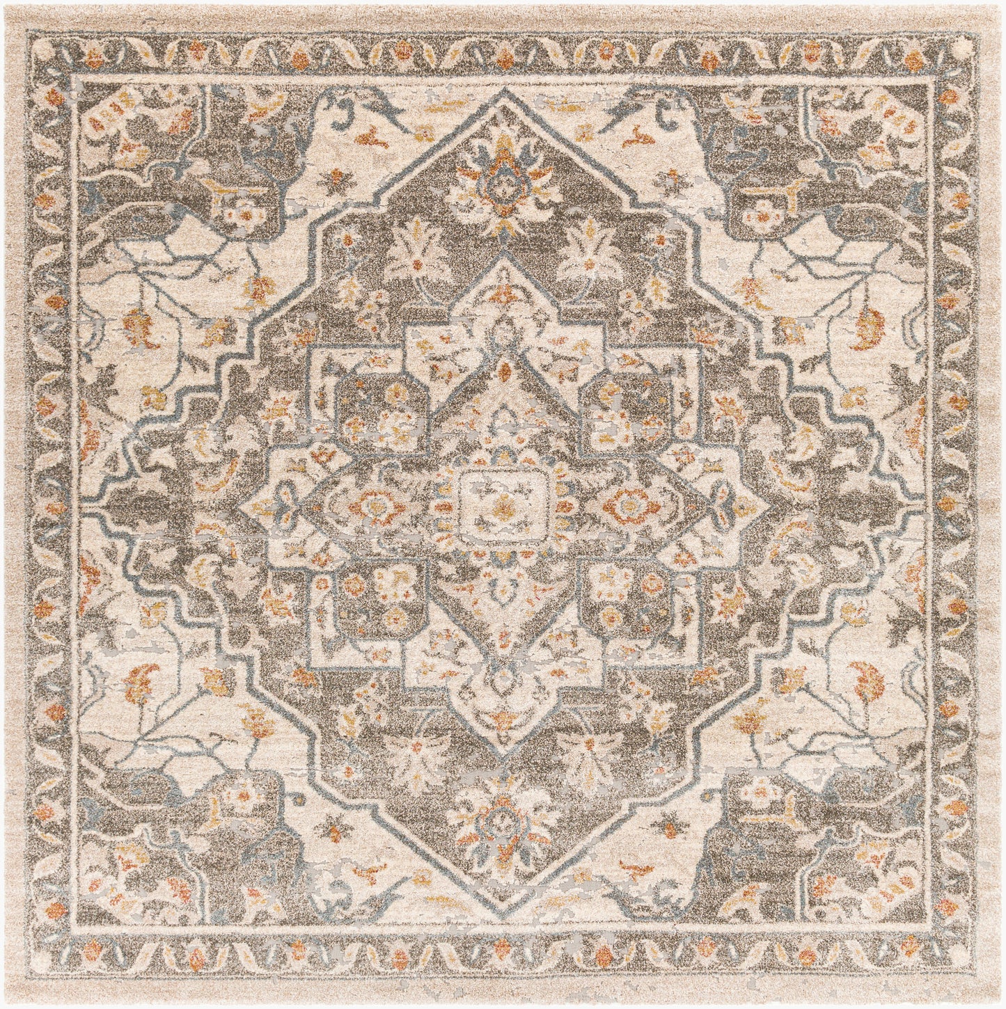 Tuscany TUS-2308 8ft Square Machine Woven Area Rug