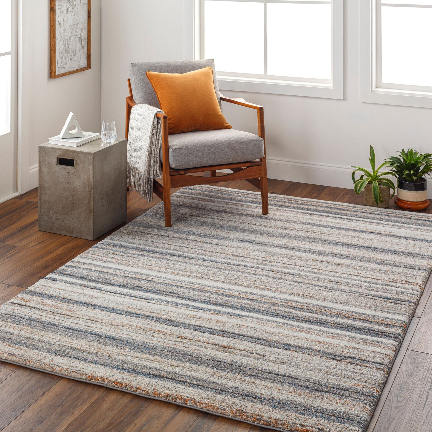 Tuscany TUS-2340 8ft Square Machine Woven Area Rug