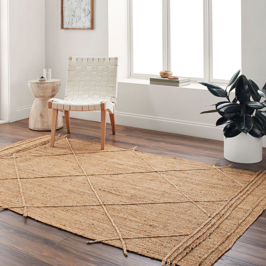 Luci UCI-2301 2' x 3' Handmade Jute Accent Rug