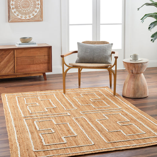 Luci UCI-2302 2' x 3' Handmade Jute Accent Rug