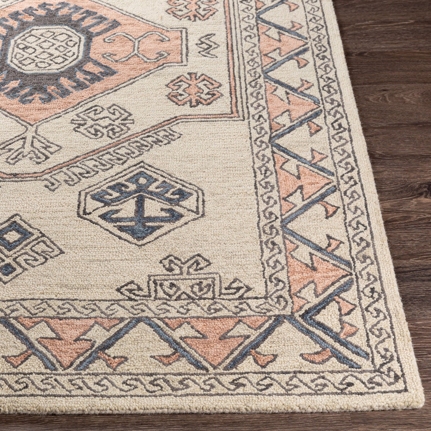 Urfa URF-2300 8ft Runner Handmade Wool Runner Rug