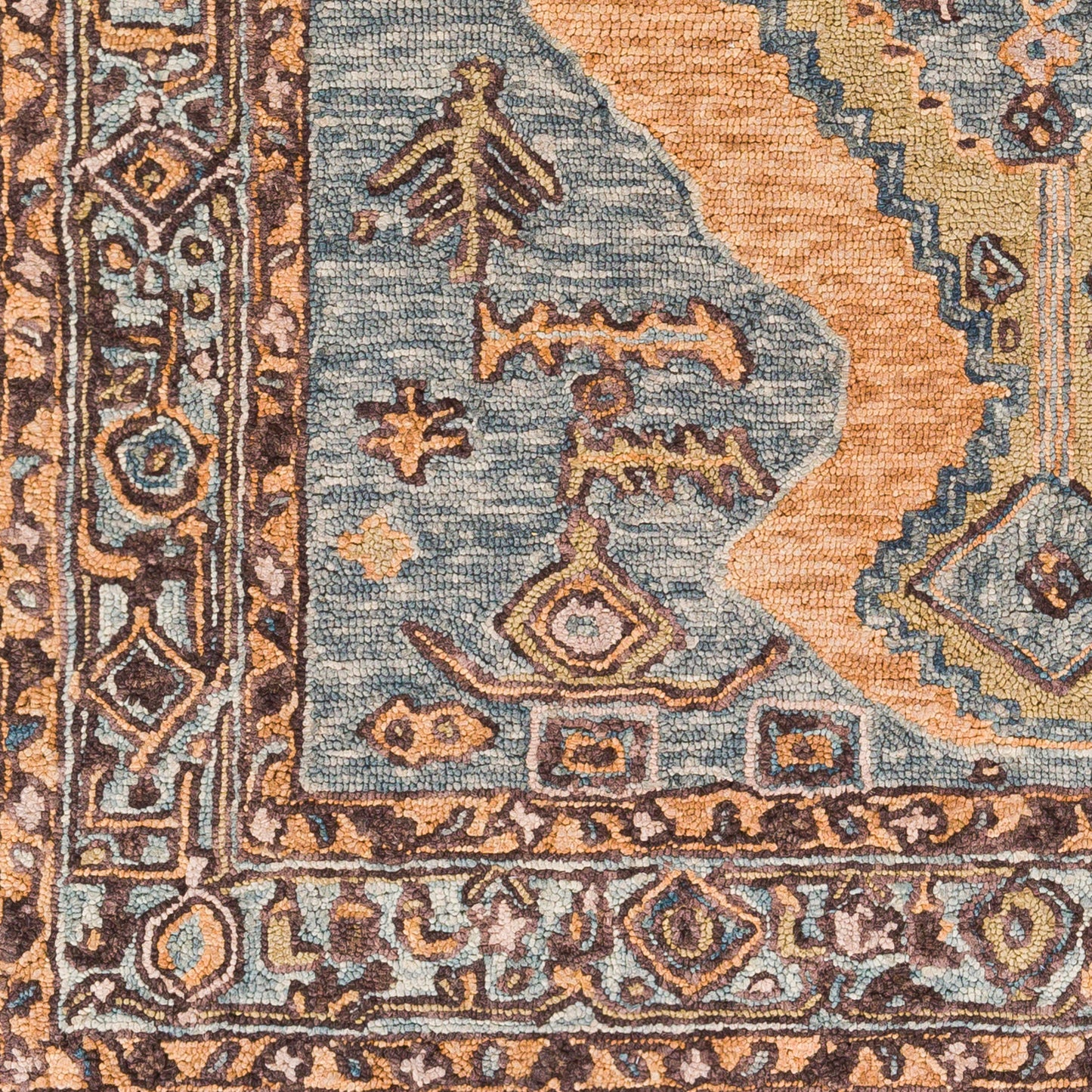 Urfa URF-2303 8ft Runner Handmade Wool Runner Rug
