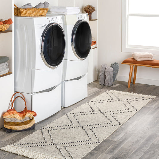 Uttar UTT-2300 8ft Runner Handmade Runner Rug