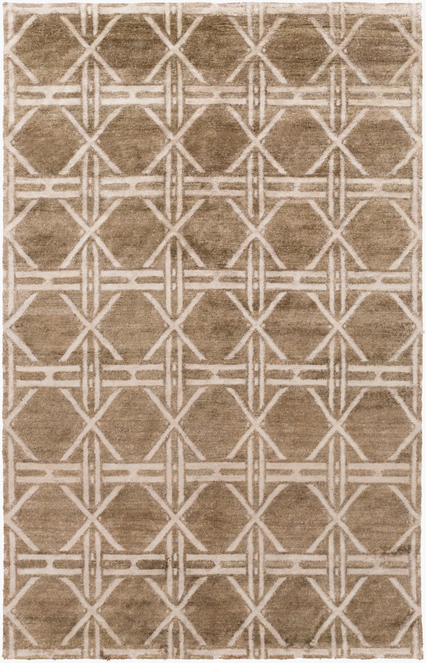 Vanderbilt VAN-1004 2' x 3' Handmade Faux Silk Accent Rug