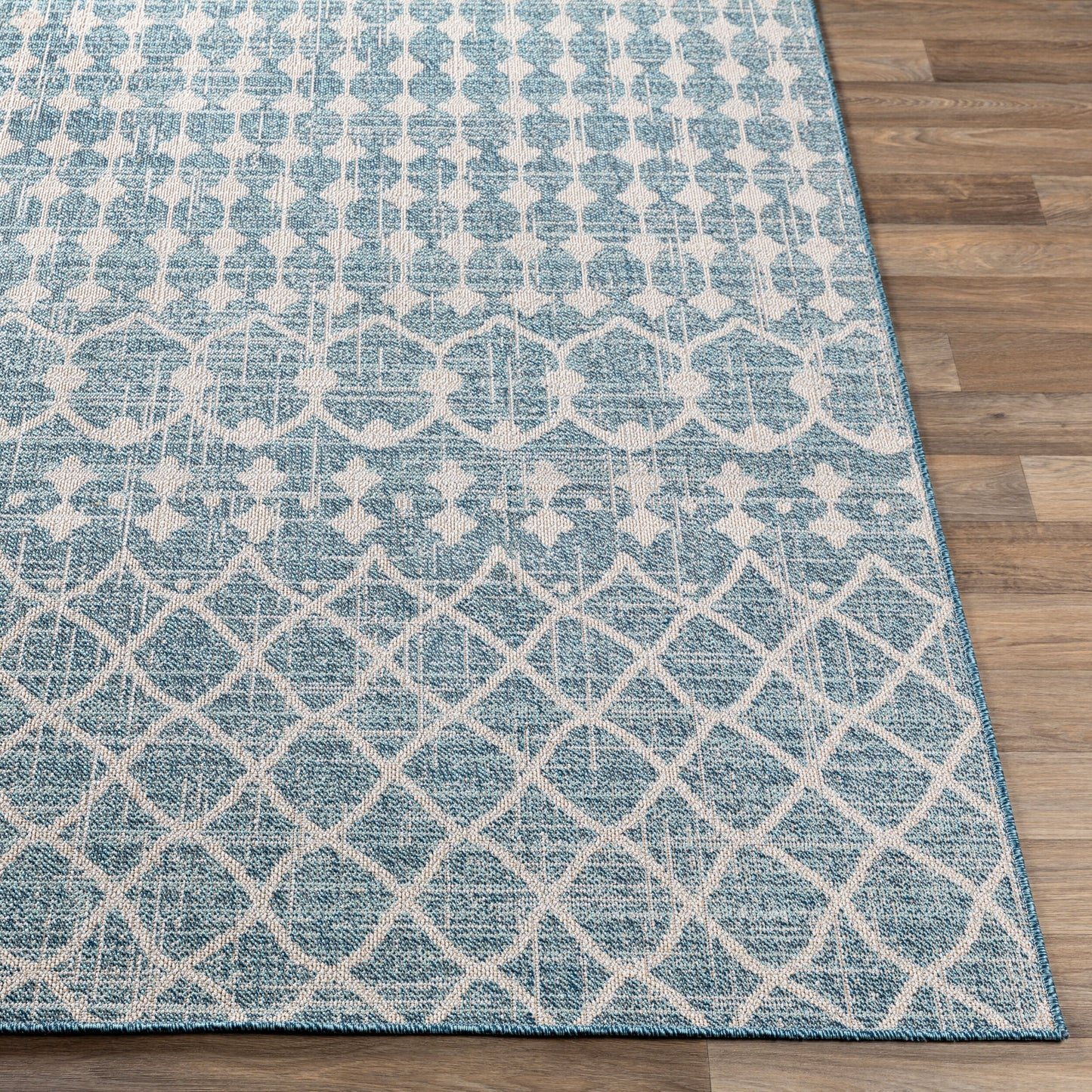 Veranda VRD-2307 Alfombra tejida a máquina para interiores y exteriores de 6' x 9'