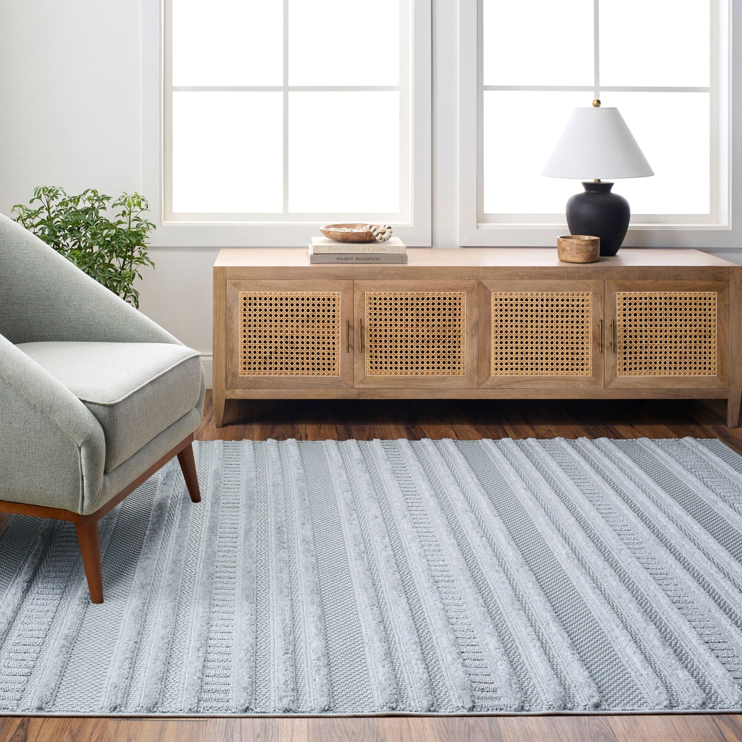 Alfombra tejida a máquina para interior y exterior West Palm WPM-2302 de 1,52 m x 2,13 m