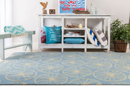 Yacht Club YTC-2018 8ft Runner Handmade Wool Runner Rug