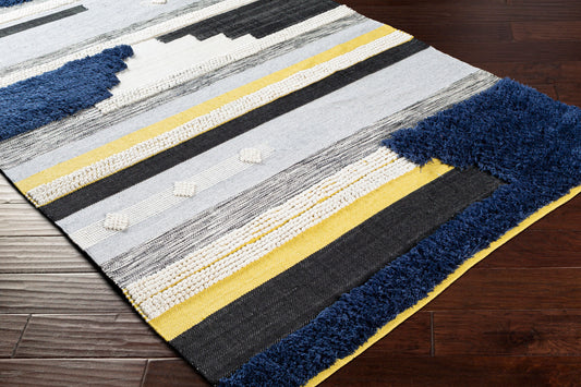 Yuva YUV-2302 8ft Runner Handmade Recyled Runner Rug