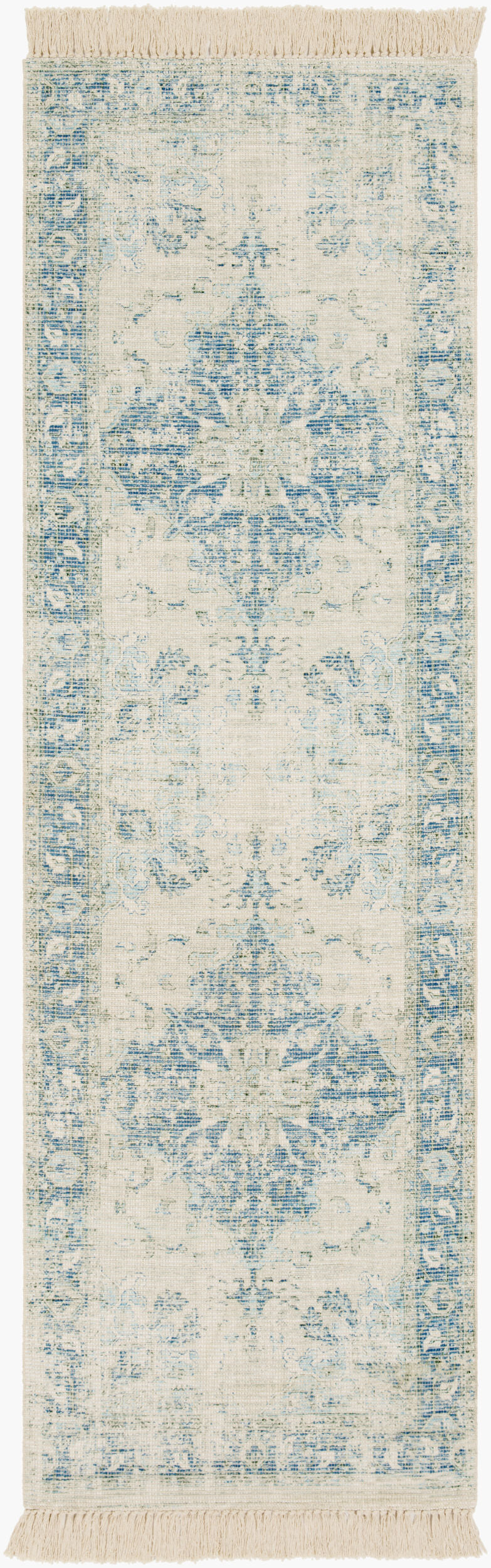 Zainab ZAI-2300 8ft Runner Handmade Runner Rug