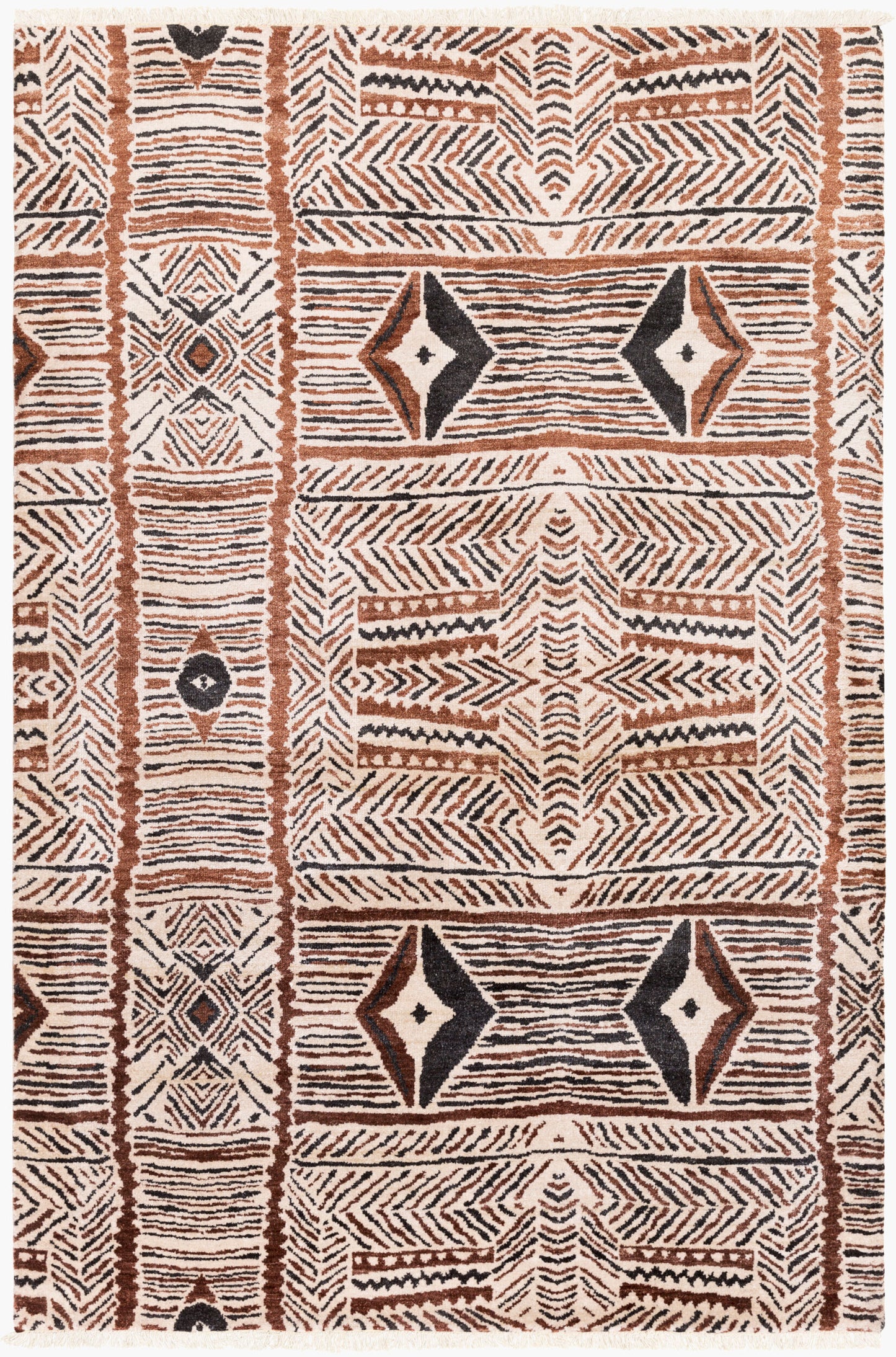 Zambia ZAM-1000 2' x 3' Handmade Faux Silk Accent Rug
