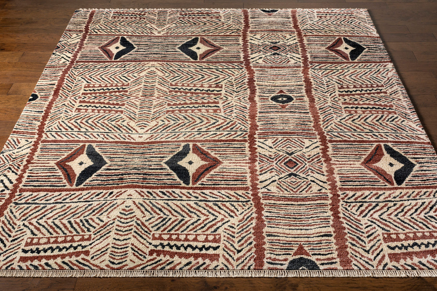 Zambia ZAM-1000 2' x 3' Handmade Faux Silk Accent Rug
