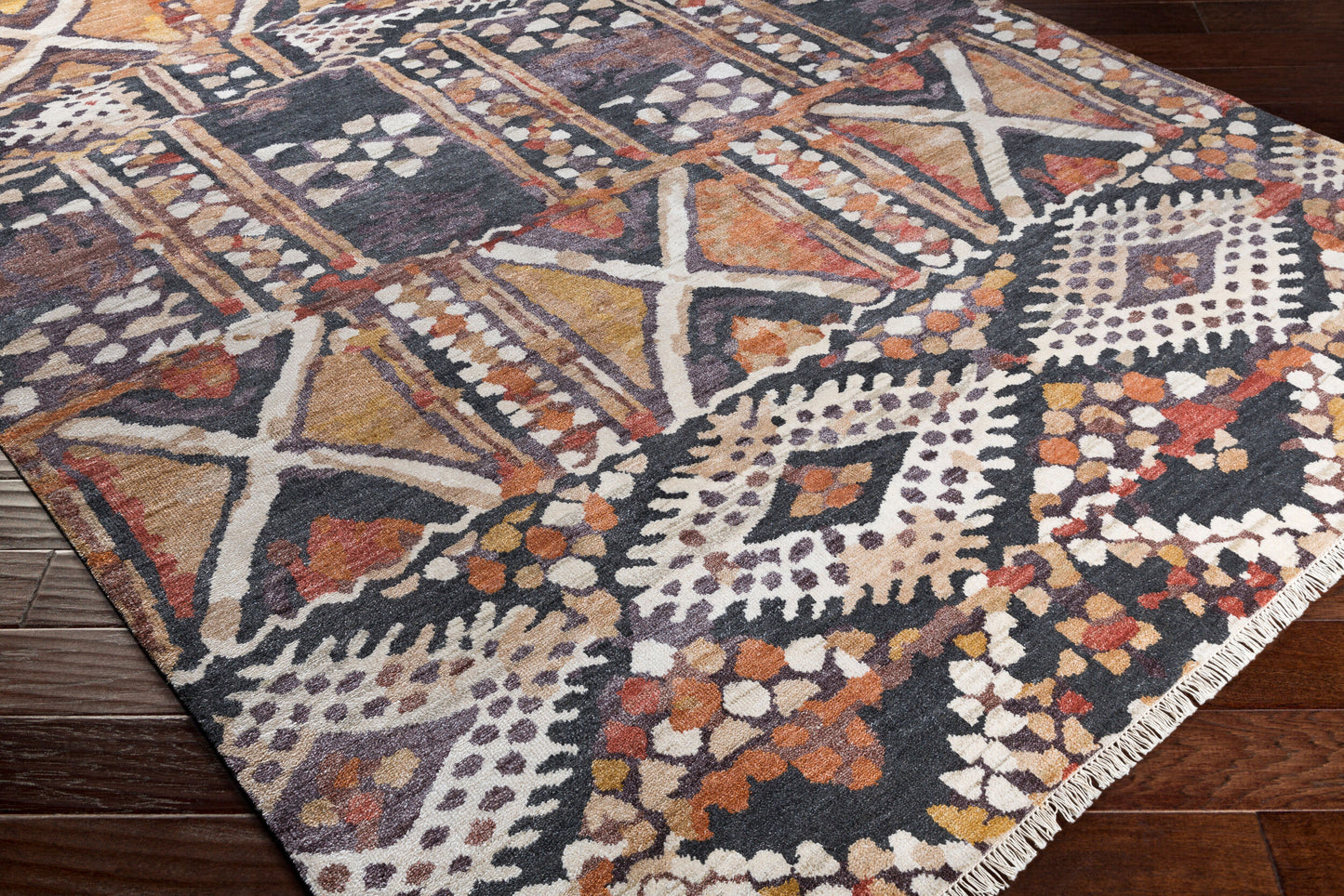 Zambia ZAM-1001 2' x 3' Handmade Faux Silk Accent Rug
