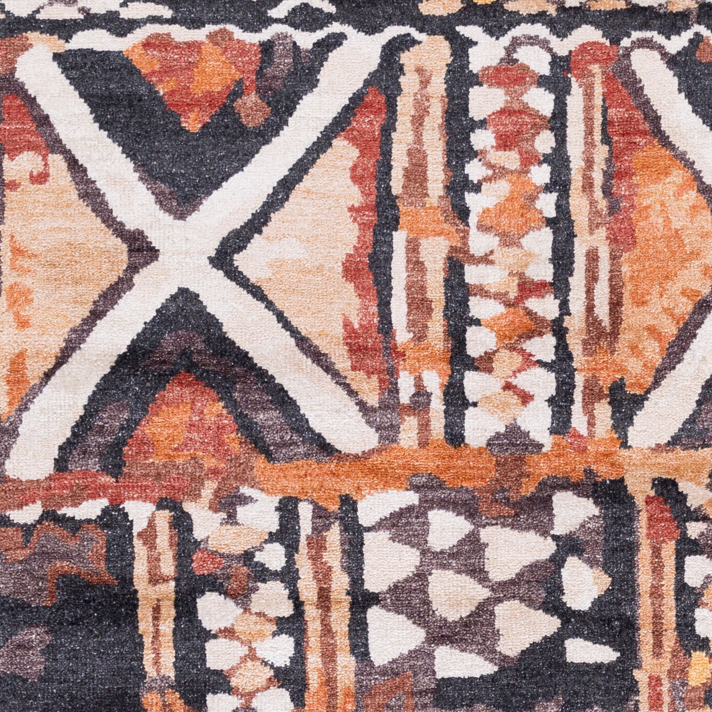 Zambia ZAM-1001 2' x 3' Handmade Faux Silk Accent Rug