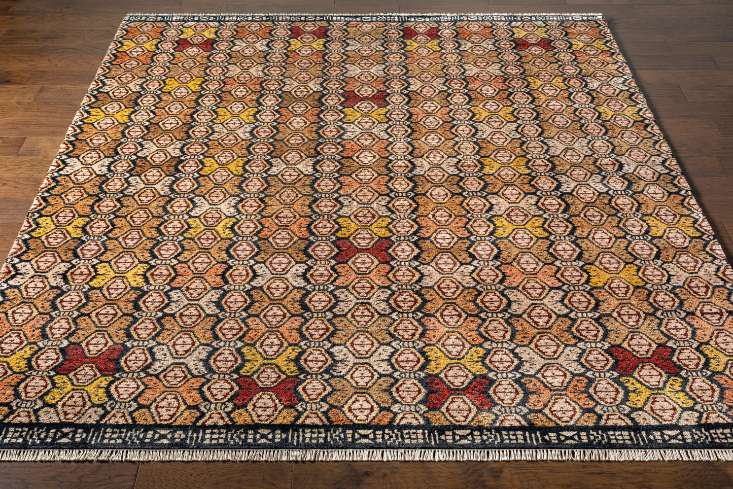 Zambia ZAM-1002 2' x 3' Handmade Faux Silk Accent Rug