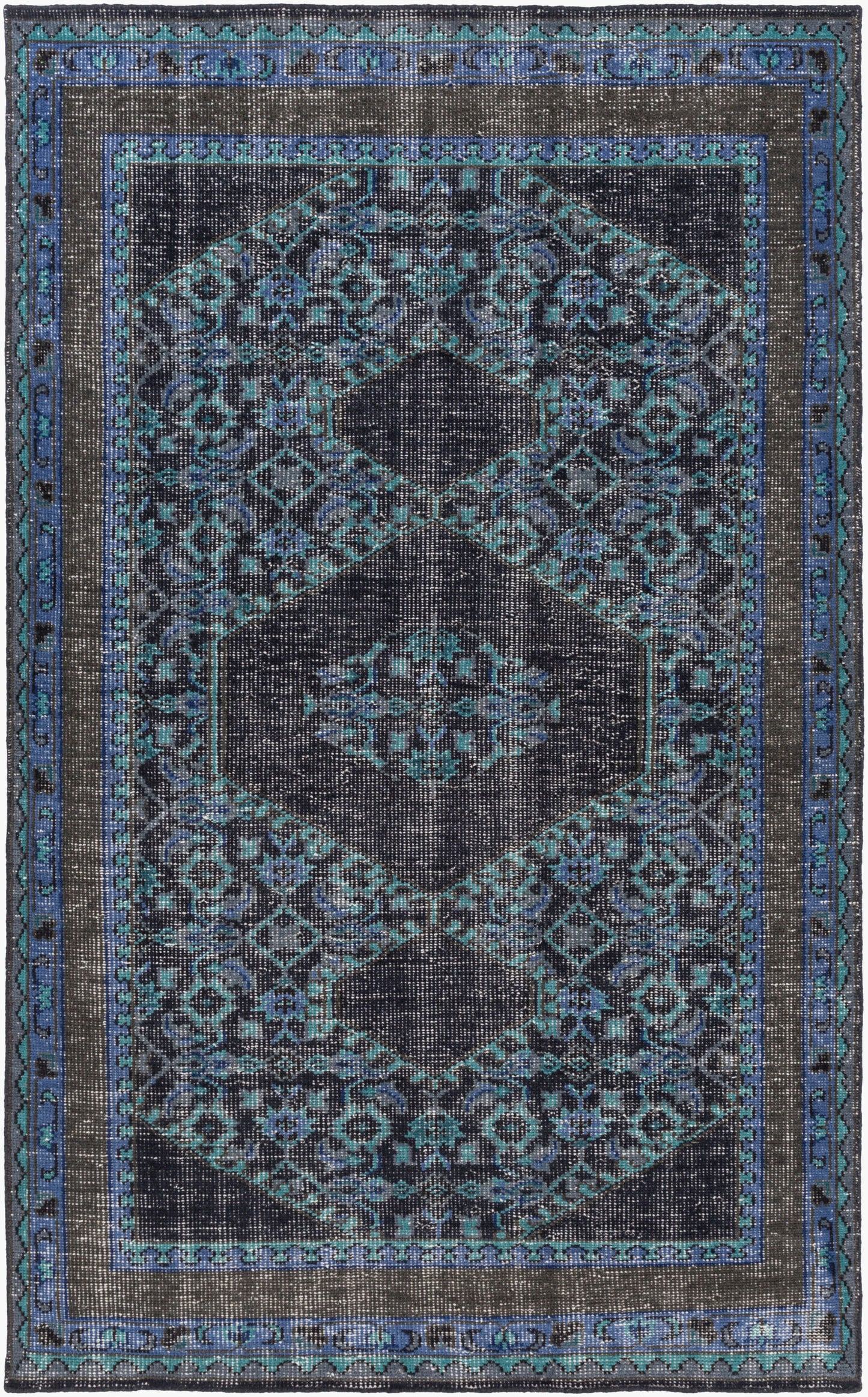 Zahra ZHA-4033 5' x 9' Handmade Wool Area Rug