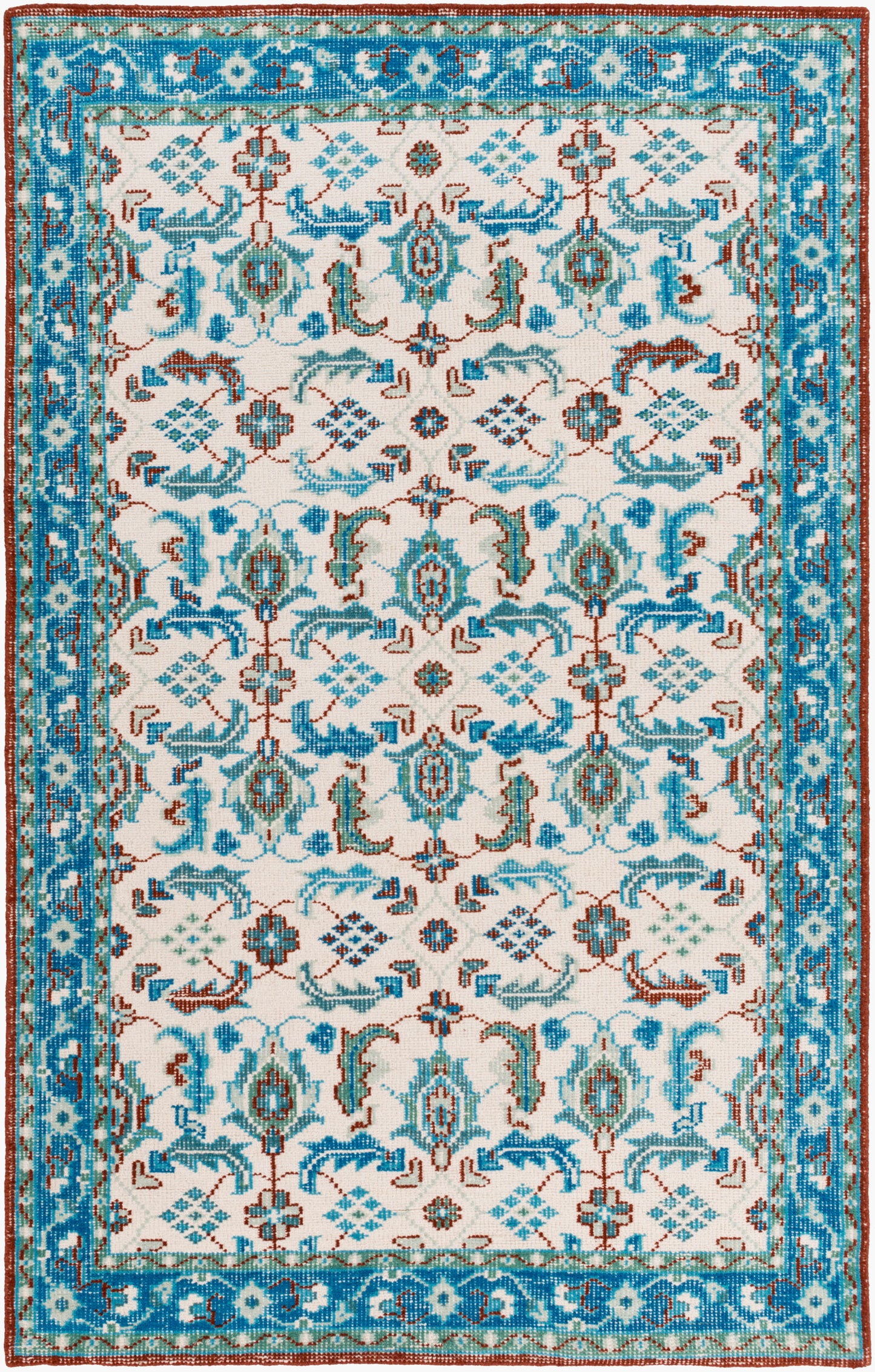 Zahra ZHA-4040 3' x 5' Handmade Wool Accent Rug