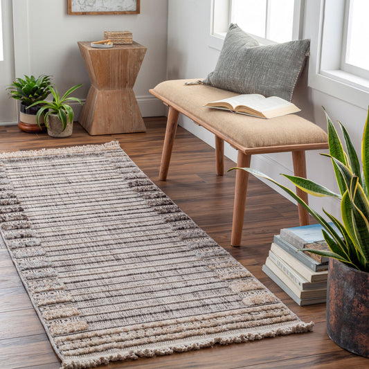 Zaragoza ZRZ-2308 7ft Runner Machine Woven Runner Rug