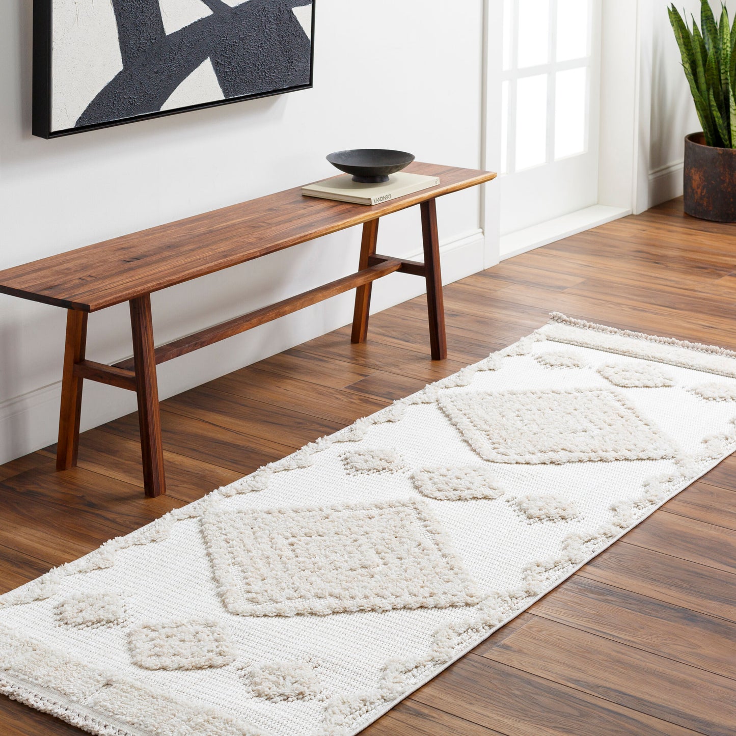 Zaragoza ZRZ-2316 7ft Runner Machine Woven Runner Rug