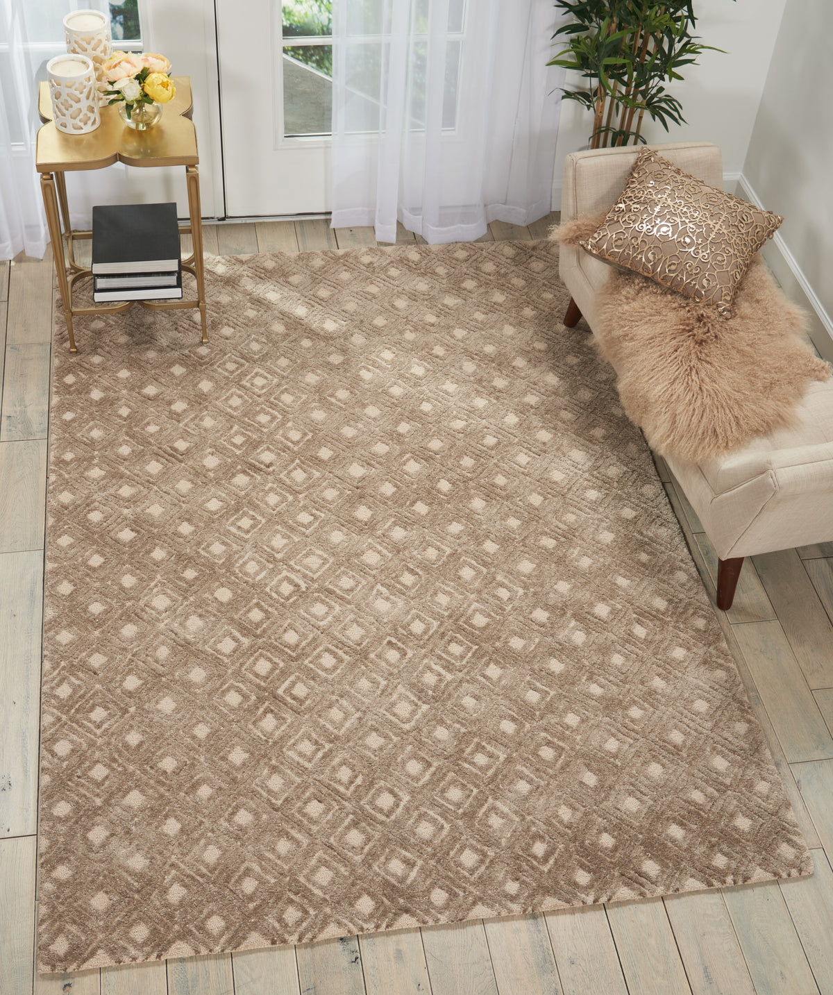 Deco Mod DEC02 Taupe Tufted Rug