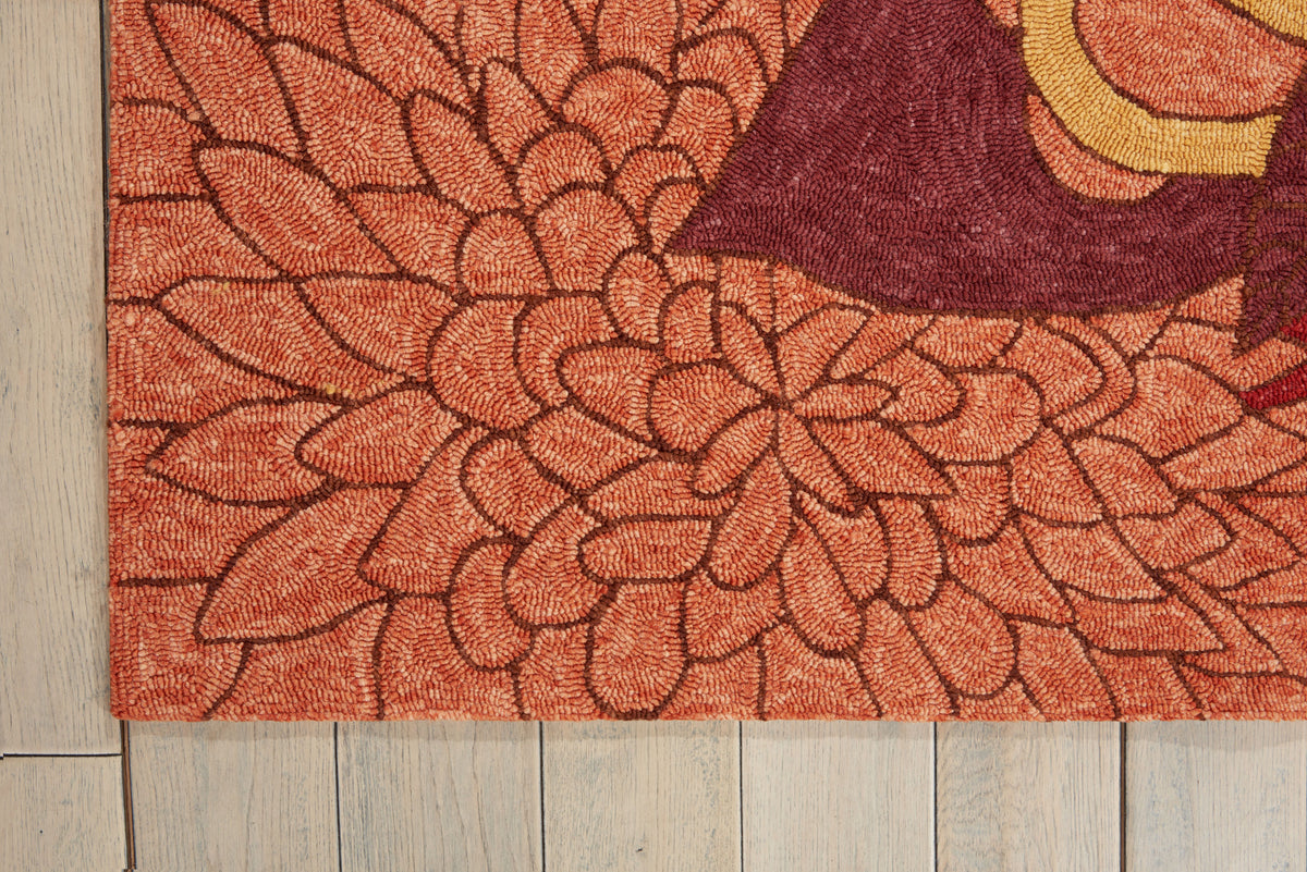 South Beach SOU07 Spice Hooked Rug