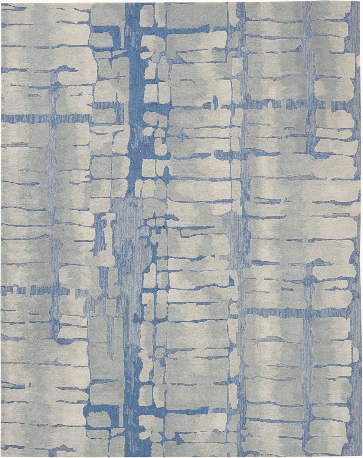 Symmetry SMM04 Blue Grey Tufted Rug