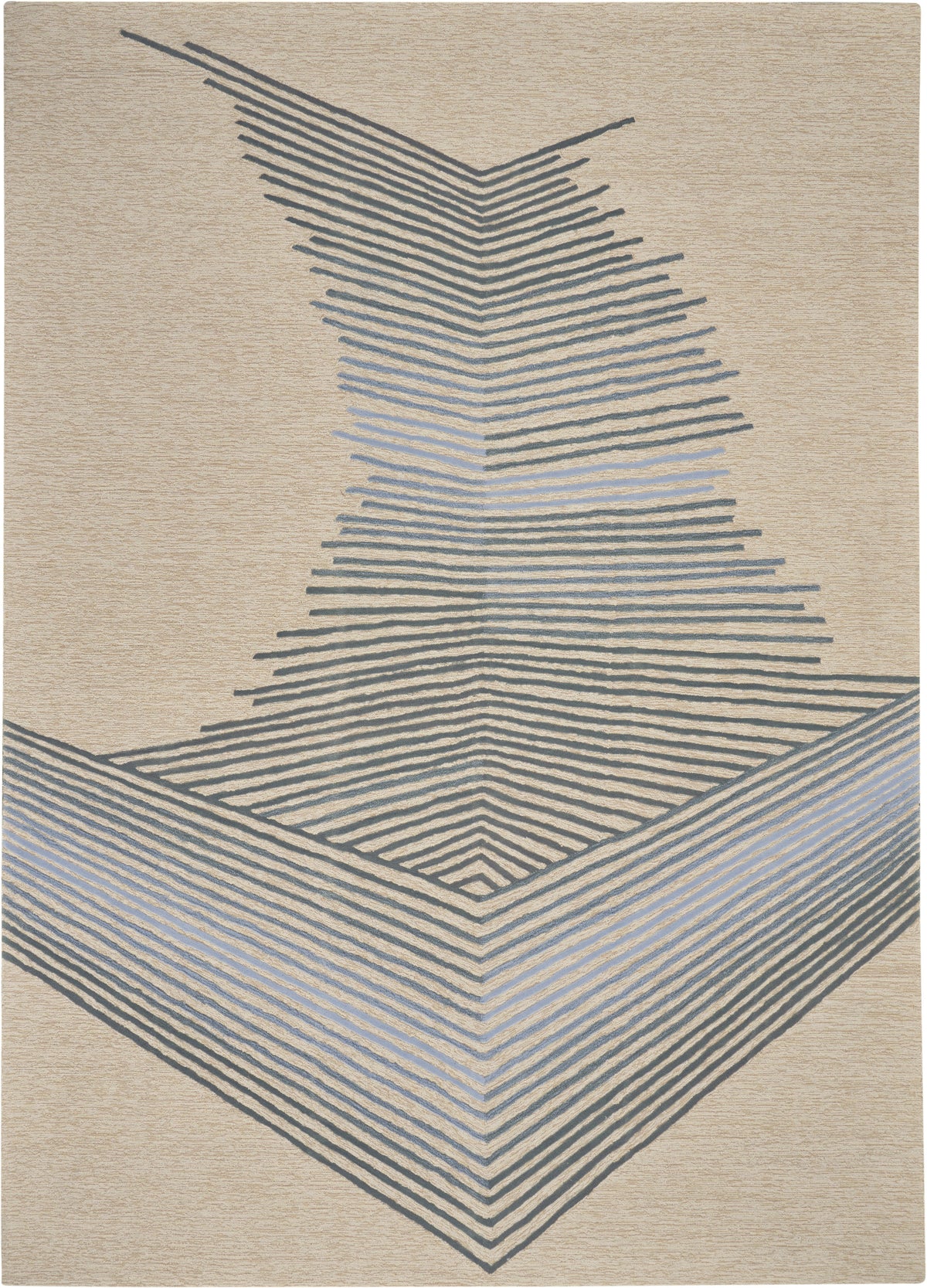 Symmetry SMM06 Ivory/Grey Tufted Rug