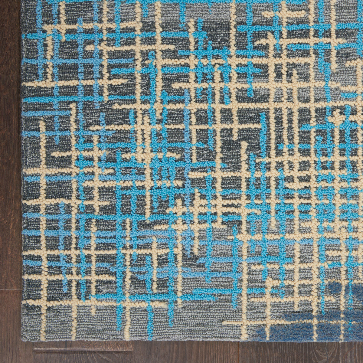 Symmetry SMM08 Blue Beige Tufted Rug