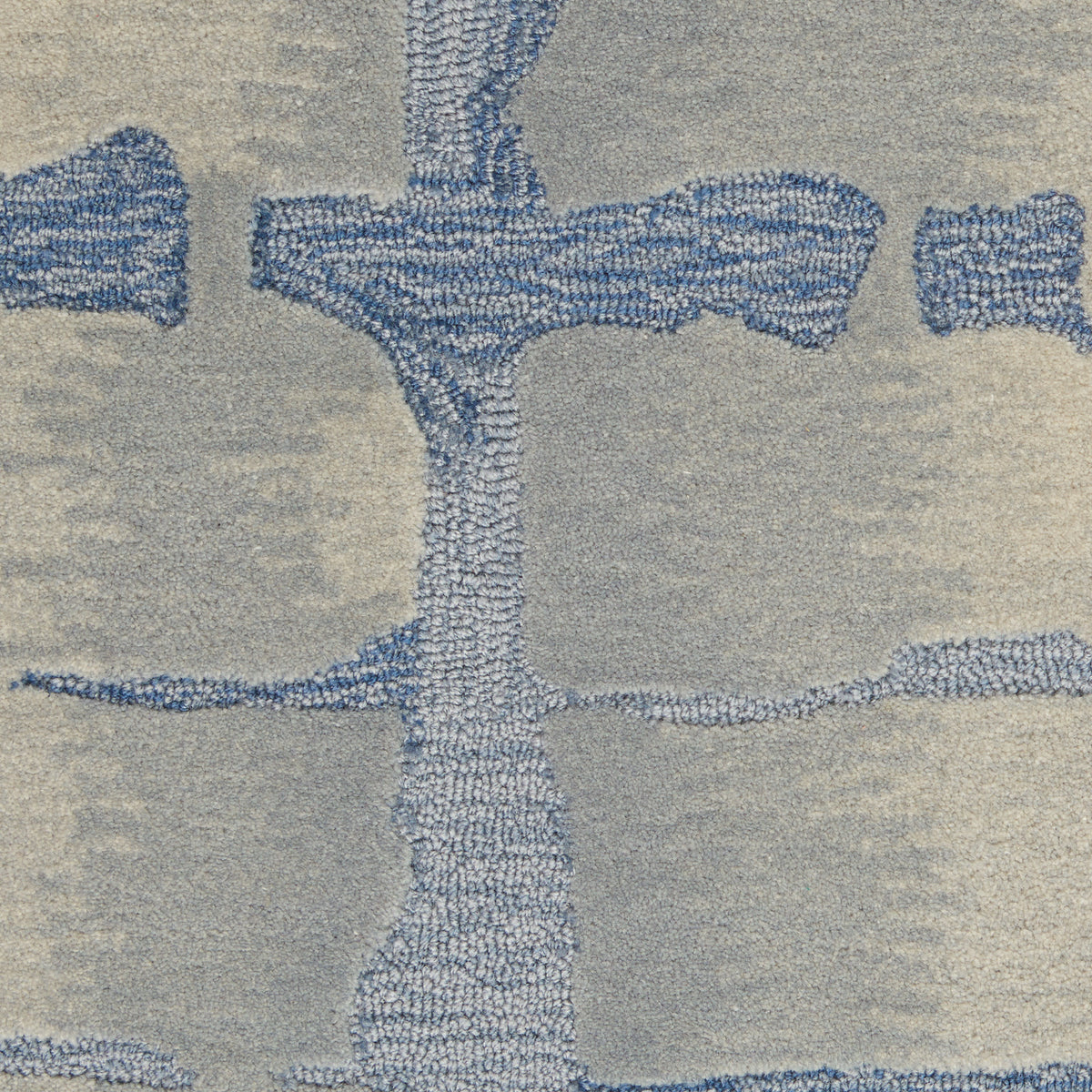 Symmetry SMM04 Blue Grey Tufted Rug