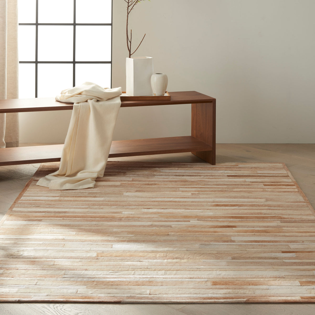 Calvin Klein Home Prairie PRA1 Beige Woven Rug