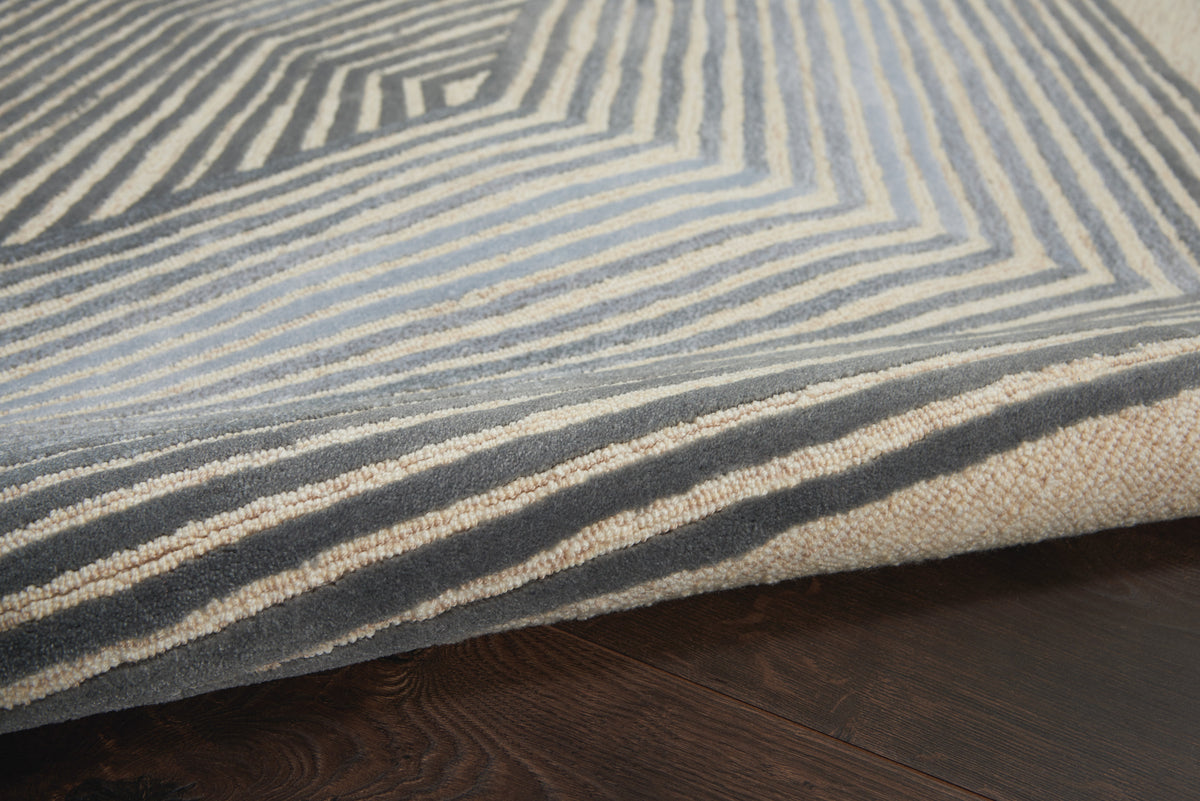 Symmetry SMM06 Ivory/Grey Tufted Rug