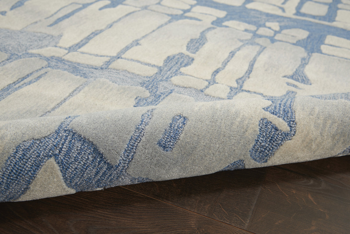 Symmetry SMM04 Blue Grey Tufted Rug