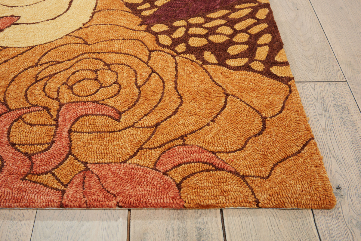 South Beach SOU07 Spice Hooked Rug