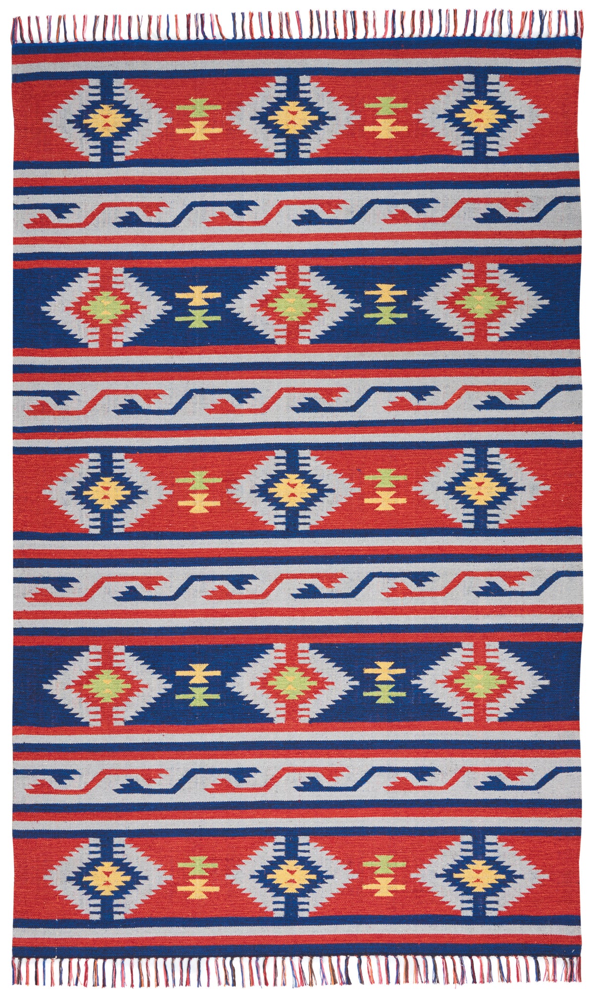 Baja BAJ03 Blue Red Woven Rug