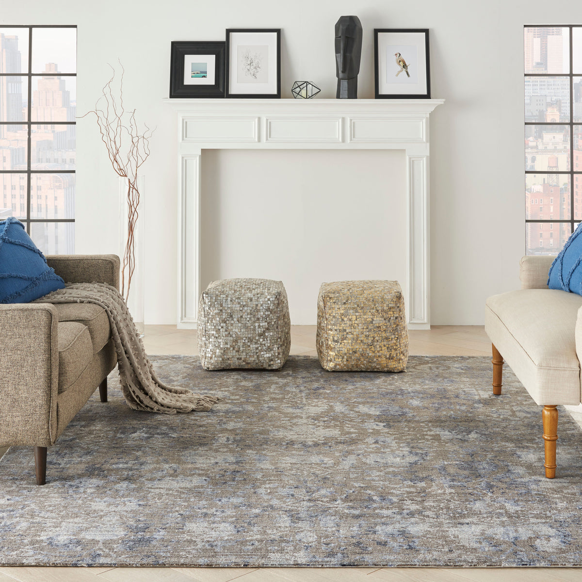 Lucent LCN03 Dove Knotted Rug