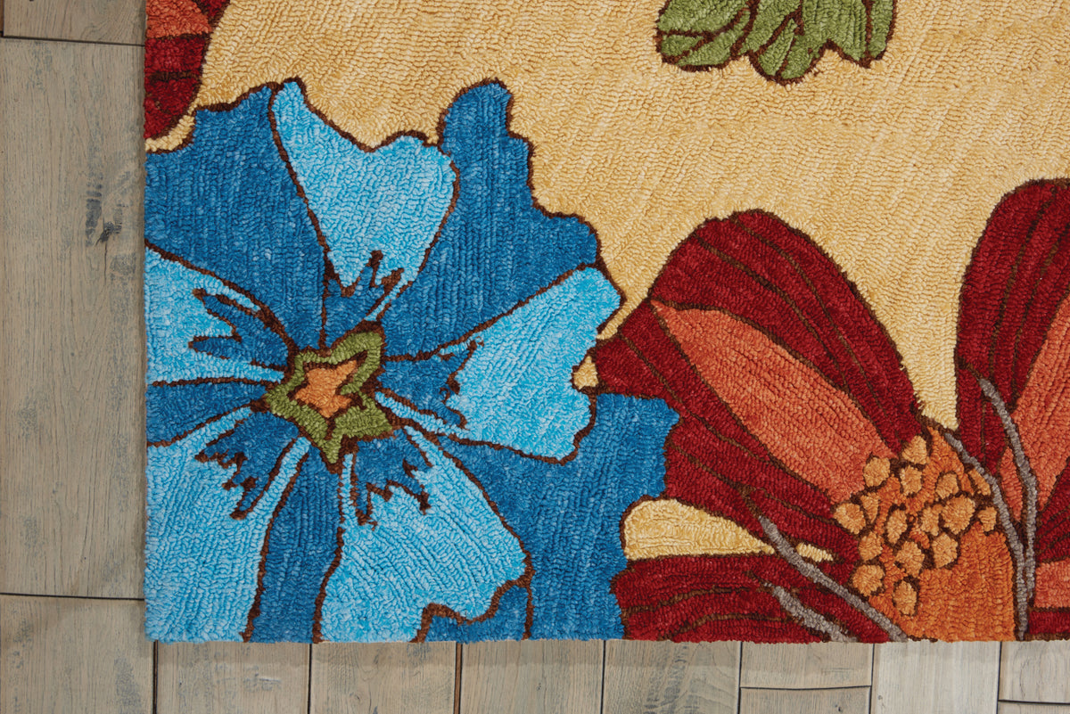 South Beach SOU04 Sand Hooked Rug
